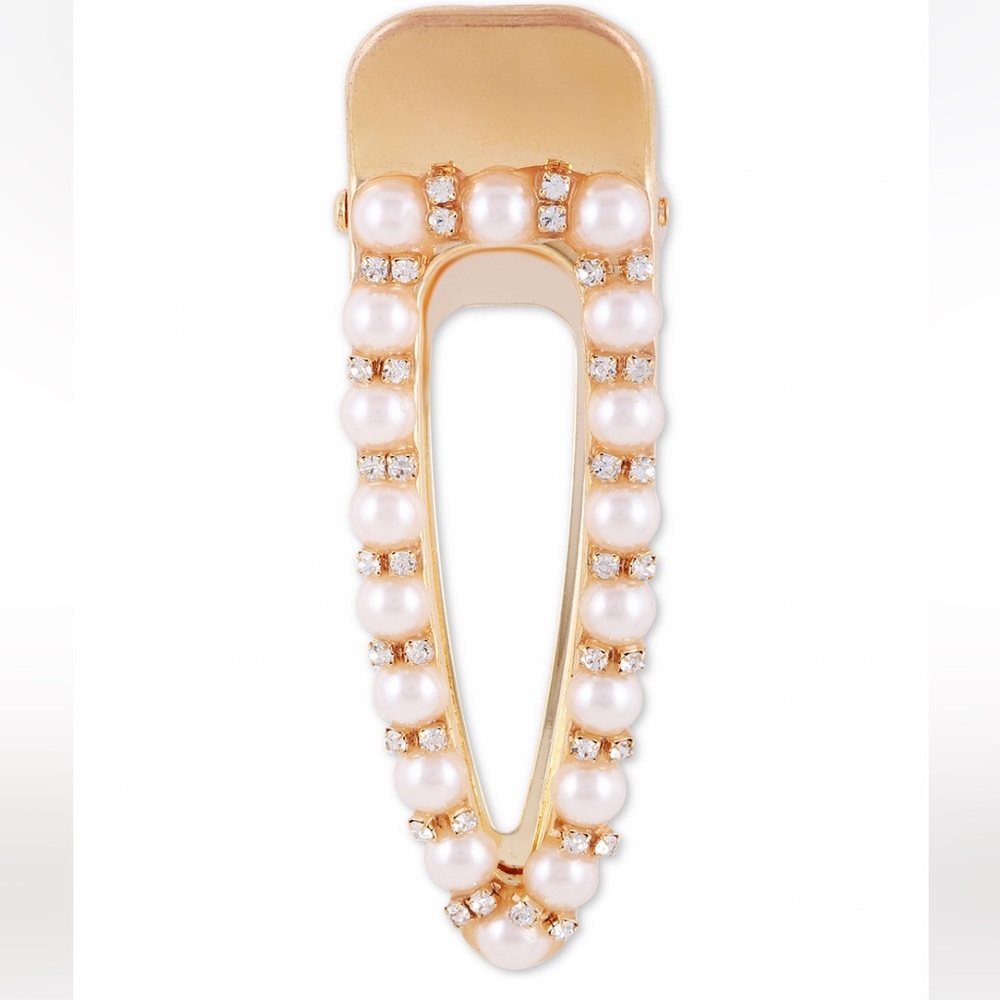 Gold tone pace imitations Pearl hair lip
